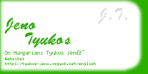 jeno tyukos business card